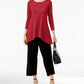 Alfani Top feminino pequeno e sólido, tamanho médio, vermelho, extra grande