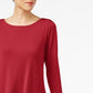Alfani Top feminino pequeno e sólido, tamanho médio, vermelho, extra grande
