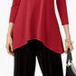 Alfani Top feminino pequeno e sólido, tamanho médio, vermelho, extra grande
