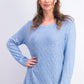 Karen Scott Suéter Feminino Diamond Cable-Knit Azul Tamanho 2 Extra Grande