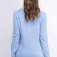 Karen Scott Suéter Feminino Diamond Cable-Knit Azul Tamanho Médio