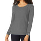 Karen Scott Suéter Feminino Diamond Cable-Knit Cinza Tamanho Extra Grande