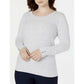 Karen Scott Suéter Feminino de Tricô com Cordão Diamante Branco Tamanho Médio