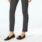 Calça feminina Karen Scott Petite Veludo Cotelê Pull-On, cor carvão, tamanho médio