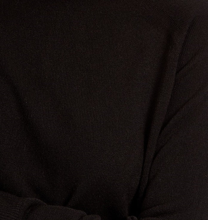 Karen Scott Suéter Feminino com Zíper nas Costas e Gola Alta Preto Tamanho Grande