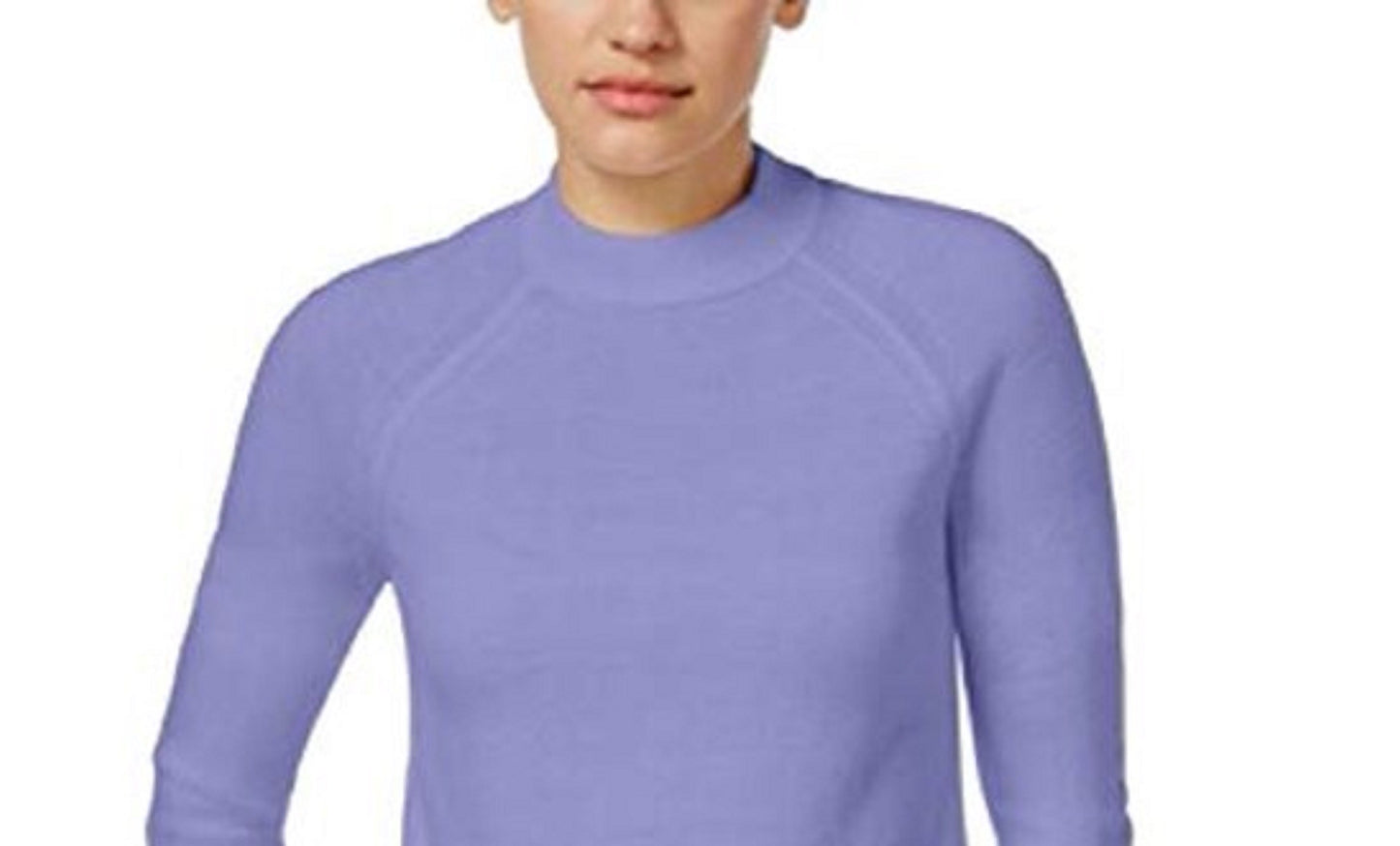 Karen Scott Suéter Feminino Gola Mock Roxo Tamanho Pequeno Extra Grande