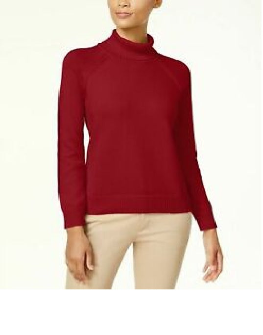 Karen Scott Suéter Feminino Petite Gola Moletom Framboesa Tamanho Pequeno