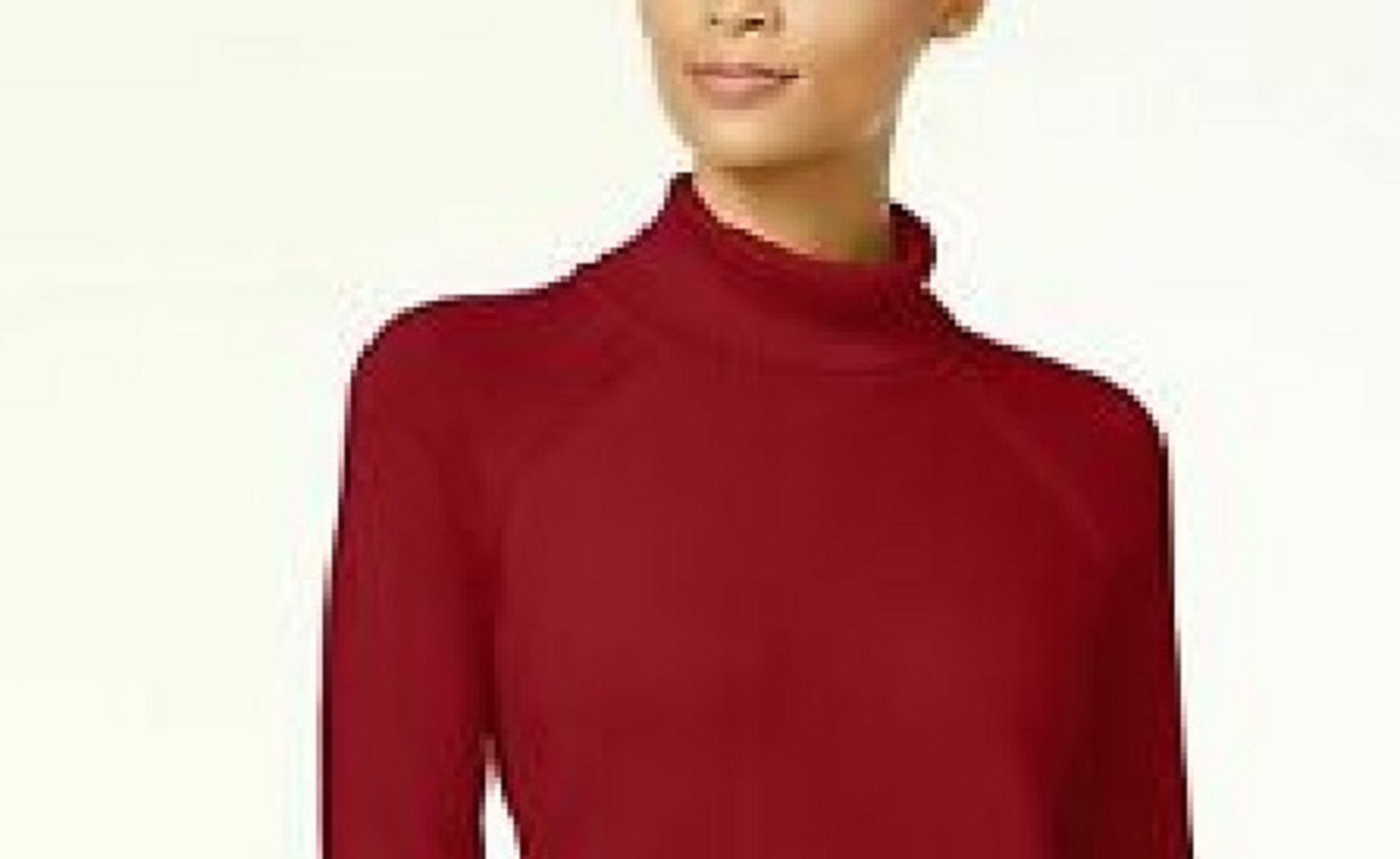 Karen Scott Suéter Feminino Petite Gola Moletom Framboesa Tamanho Pequeno