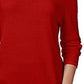 Karen Scott Suéter Luxsoft Plus Size Gola Alta Feminino Vermelho Tamanho OX