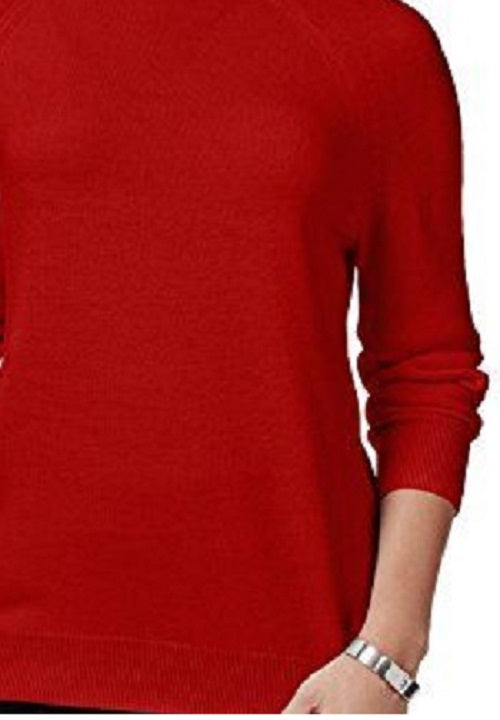 Karen Scott Suéter Luxsoft Plus Size Gola Alta Feminino Vermelho Tamanho OX