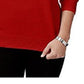 Karen Scott Suéter Luxsoft Plus Size Gola Alta Feminino Vermelho Tamanho OX
