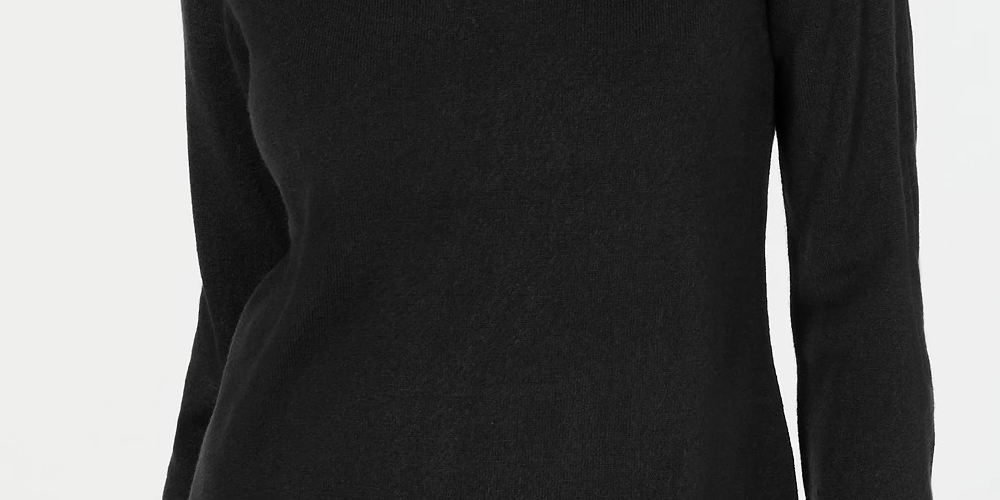 Karen Scott Suéter feminino com decote em V, preto, tamanho extra pequeno