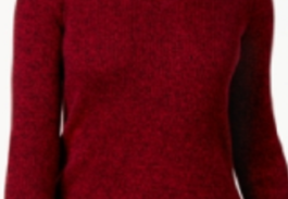 Karen Scott Suéter feminino com decote em V, vermelho, tamanho grande