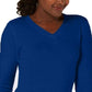 Karen Scott Suéter Feminino Petite Gola V Azul Tamanho Médio