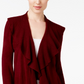 Karen Scott Cardigan Feminino com Babados na Frente, Preto, Tamanho Grande