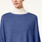 Poncho assimétrico com babados Karen Scott feminino, azul, tamanho extragrande