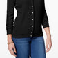 Karen Scott Cardigan Feminino com Botões e Contas Preto Tamanho P