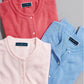 Karen Scott Cardigan Feminino com Botões e Contas Cinza Tamanho 2 Extra Grande
