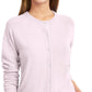 Cardigan feminino Karen Scott com botões e contas, rosa, tamanho pequeno