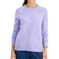 Karen Scott Cardigan Feminino Luxsoft Botão Azul Tamanho Pequeno Médio