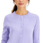 Karen Scott Cardigan Feminino Luxsoft Botão Azul Tamanho Pequeno Médio