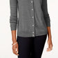 Karen Scott Cardigan Feminino Petite Luxsoft Botão Cinza Escuro Tamanho Petite