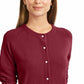 Karen Scott Cardigan Feminino Luxsoft Botão Vermelho Tamanho Médio