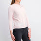 Karen Scott Cardigan Feminino Petite Luxsoft com Botões Rosa Tamanho Petite Pequeno