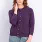 Karen Scott Cardigan Feminino Luxsoft Botão Médio Roxo Tamanho Pequeno Médio
