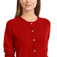 Karen Scott Cardigan Feminino Luxsoft Botão Vermelho Tamanho Pequeno Pequeno