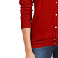 Karen Scott Cardigan Feminino Luxsoft Botão Vermelho Tamanho Pequeno Pequeno