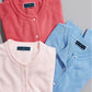 Karen Scott Cardigan Feminino Pequeno com Botões e Contas Vermelho Tamanho Extra Grande