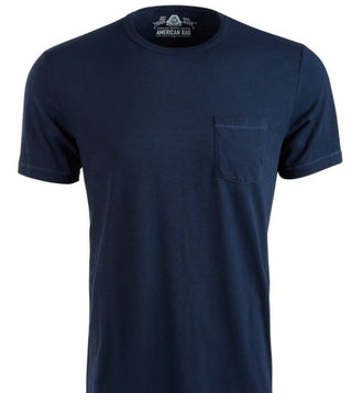Camiseta masculina American Rag com bolso Slub, azul, tamanho XXX-G