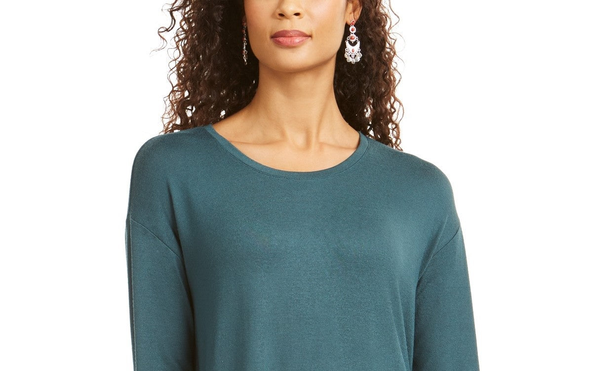 Blusa com cordão e punho estilo Style &amp; Co, verde, tamanho XX-G