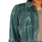 Camisa utilitária xadrez plus size feminina Style &amp; Co, verde, tamanho 1X