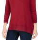 Blusa feminina estilo &amp; co, decote em V, chiffon, roxa, tamanho grande
