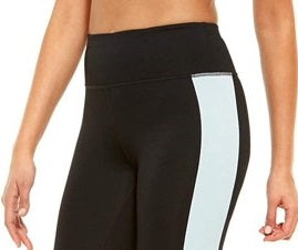 Leggings cropped femininas Ideology Colorblocked Azul Tamanho Extra Grande