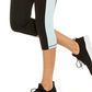Leggings cropped femininas Ideology Colorblocked Azul Tamanho Extra Grande