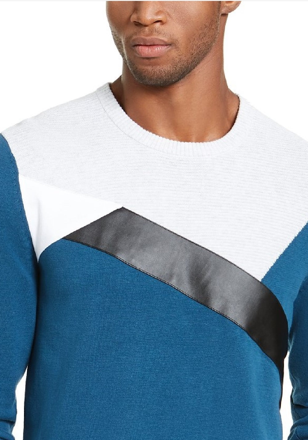 Suéter masculino com blocos de cores da INC International Concepts, azul, tamanho XXX-G