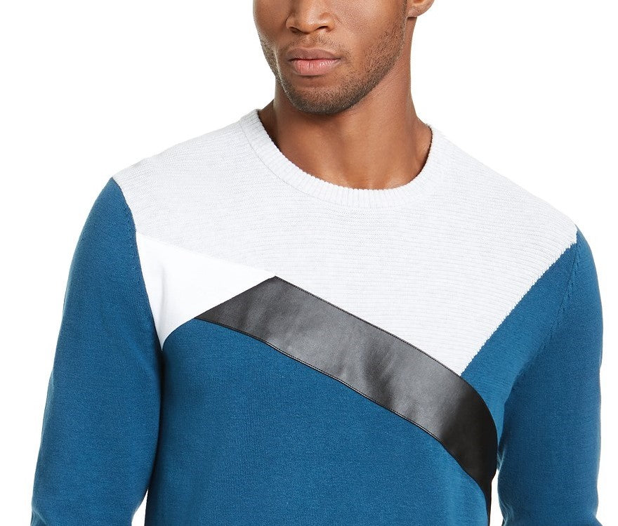 Suéter masculino com blocos de cores da INC International Concepts, azul, tamanho XXX-G