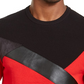 Suéter masculino colorblocked INC International Concepts, tamanho médio, vermelho, extra grande