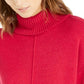 Blusa feminina Alfani com gola alta e ombro caído, cor Claret Rose, tamanho grande