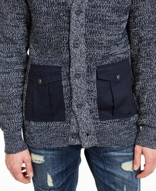 Cardigan American Rag Masculino Links Azul Marinho Tamanho Grande