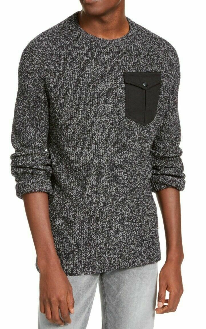 Suéter American Rag Masculino com Bolso e Gola Redonda Cinza Tamanho Grande