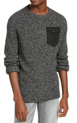 Suéter American Rag Masculino com Bolso e Gola Redonda Cinza Tamanho Grande