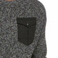 Suéter American Rag Masculino com Bolso e Gola Redonda Cinza Tamanho Grande