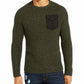 Suéter American Rag Masculino Gola Redonda Bolso Verde Tamanho Médio