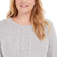 Karen Scott Suéter Feminino de Tricô com Painel Cinza Tamanho P