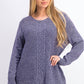 Karen Scott Suéter Feminino de Tricô com Painel Roxo Tamanho X-G