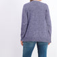 Karen Scott Suéter Feminino de Tricô com Painel Roxo Tamanho X-G